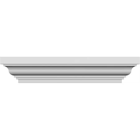 Ekena Millwork 103" Bottom Width x 109" Top Width x 4 1/2"H x 1/2"P Classic Crosshead CRH04X103ST-1